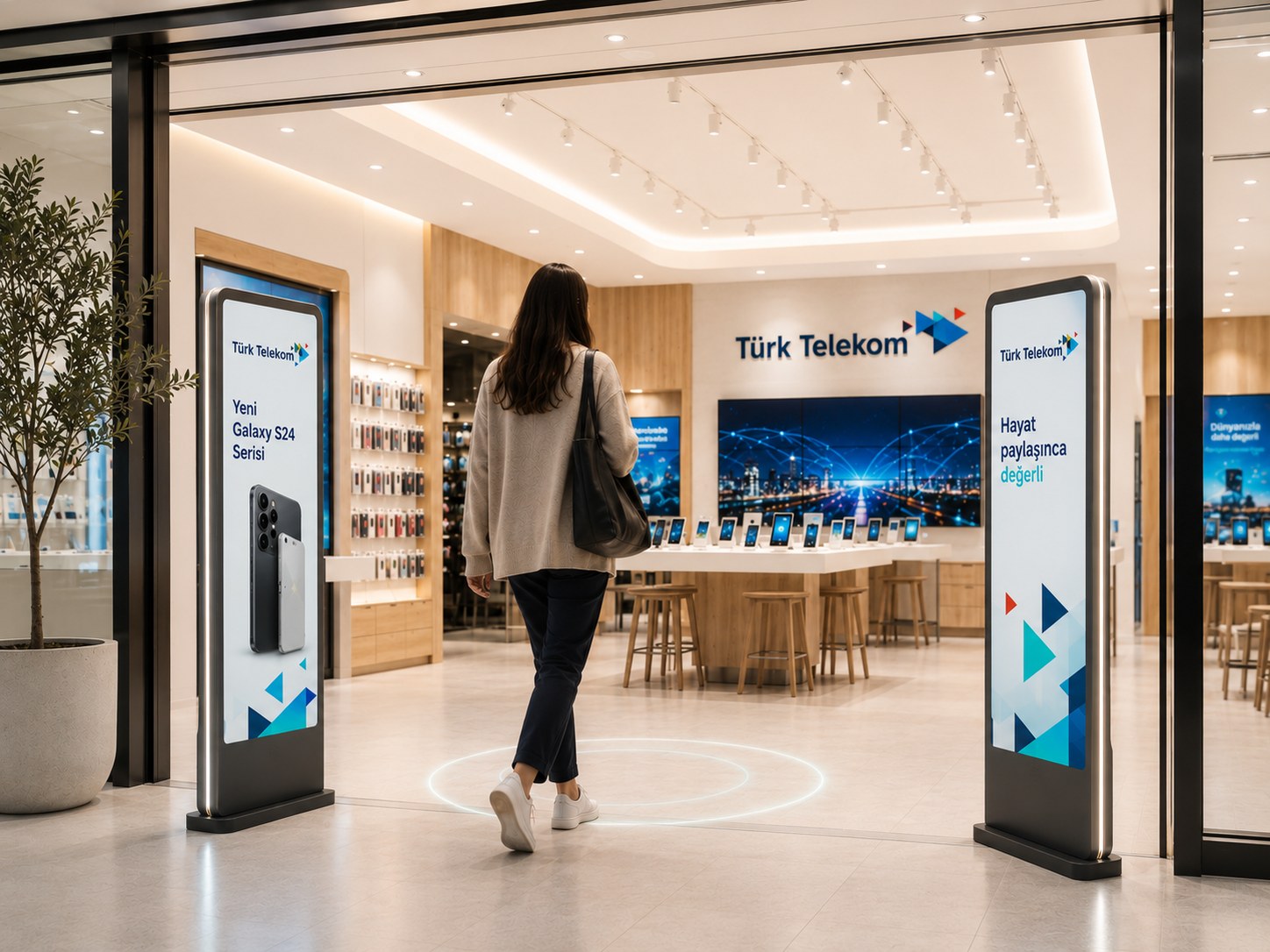 Türk Telekom retail store floor with Bon people-counting analytics